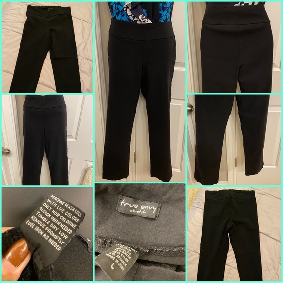 True Envy Pants - True Envy Stretch Black Ankle Pants - Size L